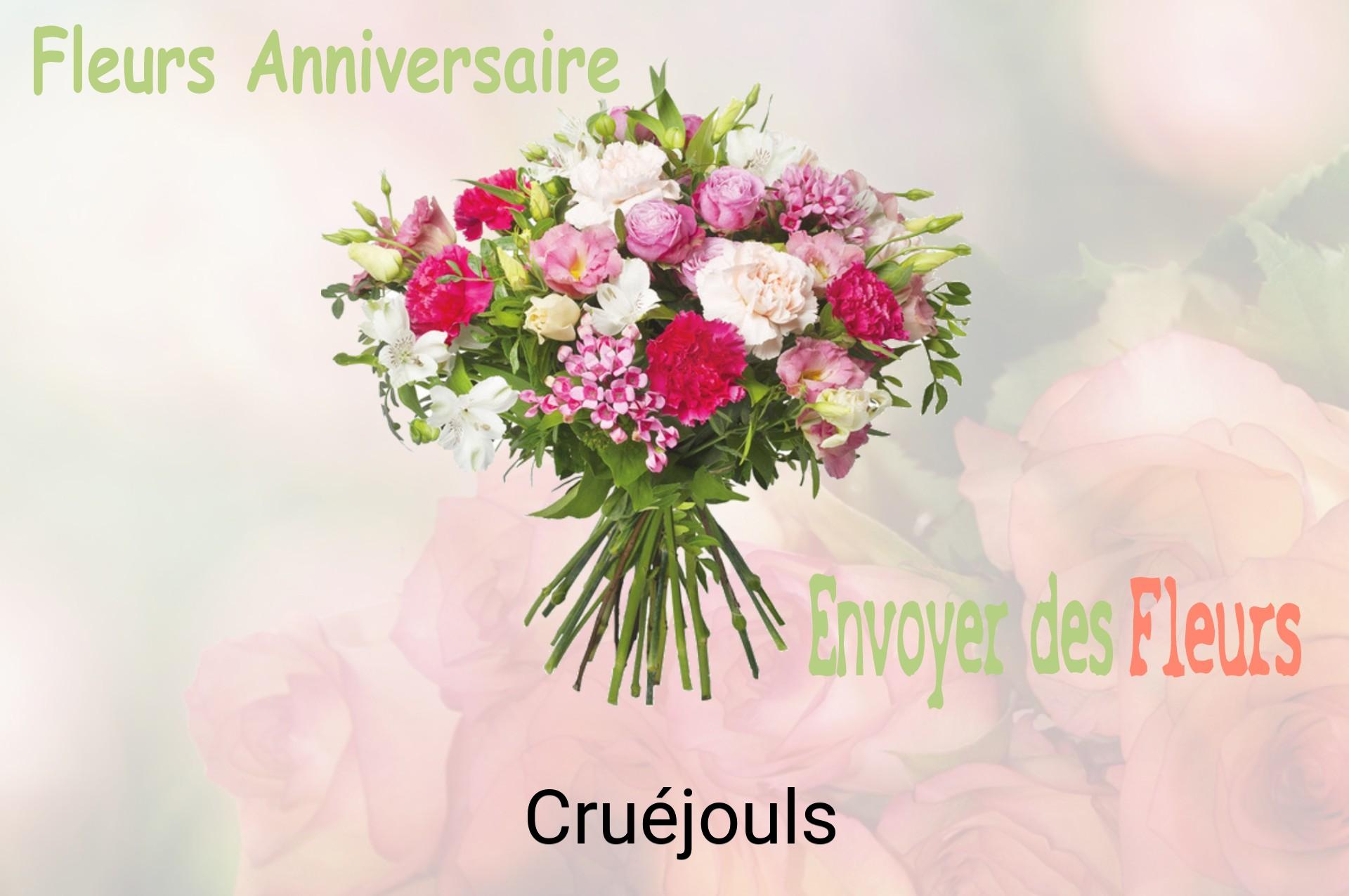 Bouquet de fleurs d’anniversaire livré à Cruéjouls
