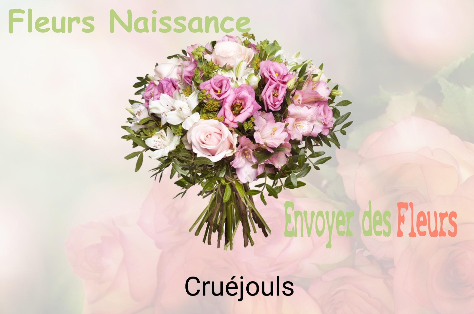 Bouquet de fleurs de naissance livré à Cruéjouls