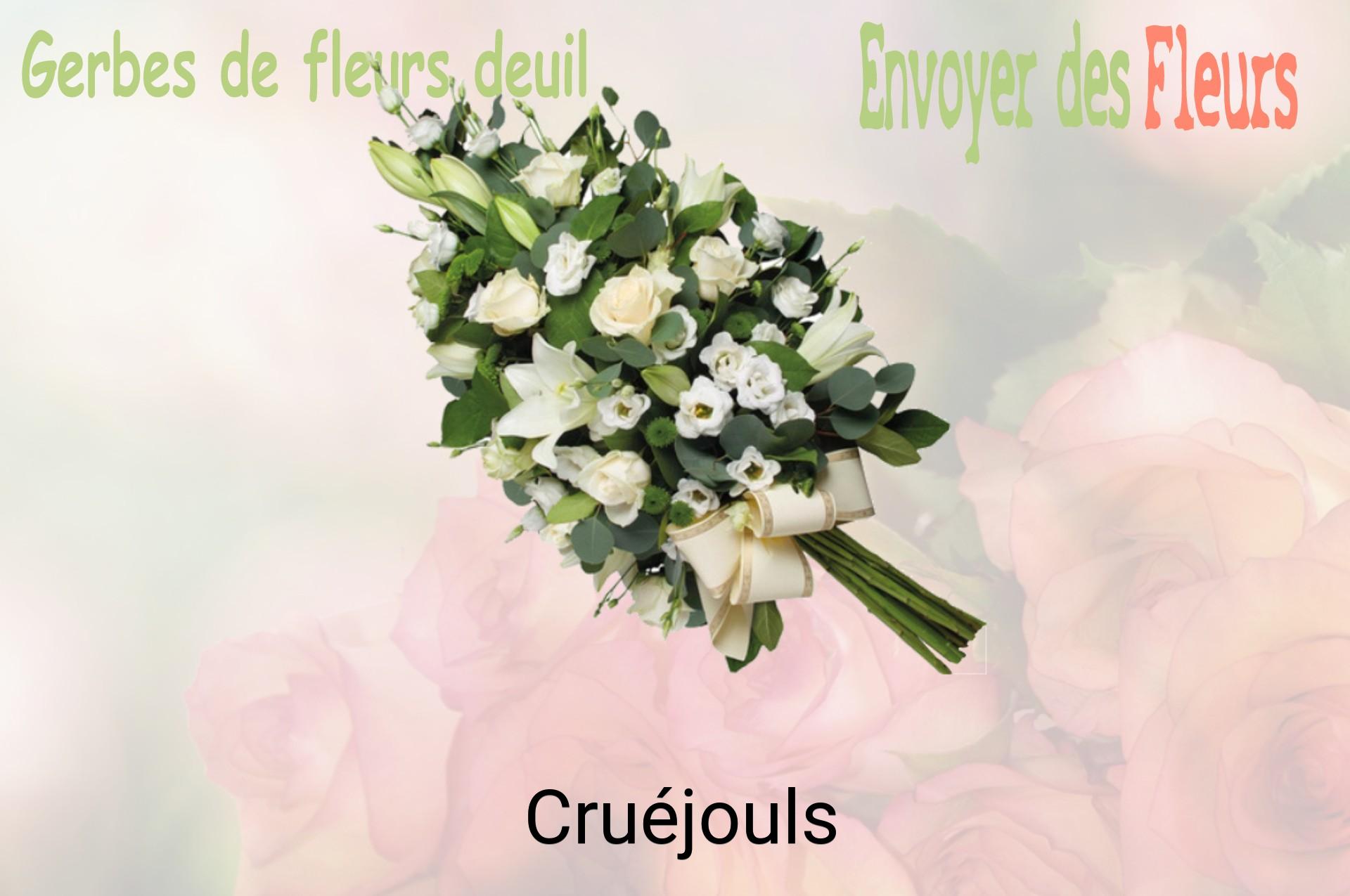 Gerbe de fleurs de deuil livrée à Cruéjouls
